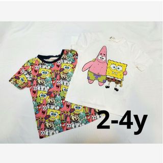 エイチアンドエム(H&M)のH&M スポンジボブ パトリック Tシャツ ２枚 まとめ売り セット 2-4y(Tシャツ/カットソー)