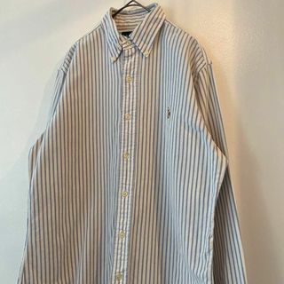 ポロラルフローレン(POLO RALPH LAUREN)のMs10 古着　ポロ　ラルフローレン　ストライプシャツ　カラーポニー　BDシャツ(シャツ)