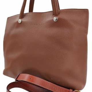 ロンシャン(LONGCHAMP)のロンシャン 2way オールレザー ハンドバッグ ブラウン系 ロゴ ショルダー(トートバッグ)