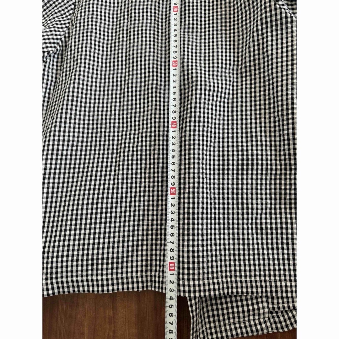 白黒サッカー素材ギンガムチェックジャケット新品未使用 レディースのジャケット/アウター(テーラードジャケット)の商品写真