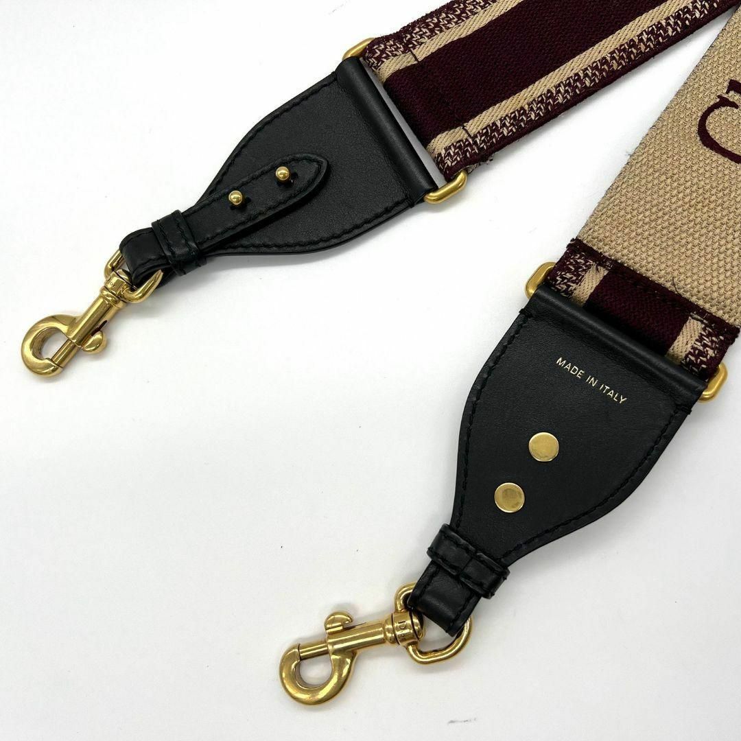Christian Dior(クリスチャンディオール)のディオール ショルダーストラップ ネイビー　ゴールド メタル　レザー　キャンバス レディースのバッグ(ショルダーバッグ)の商品写真