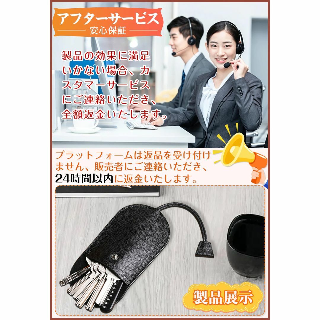 【色:ブルー】[cottzim] キーケース メンズ レディース 本革 カード入 メンズのバッグ(その他)の商品写真