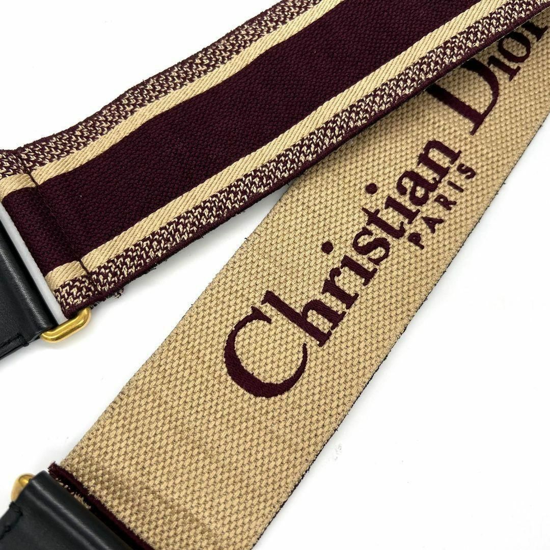 Christian Dior(クリスチャンディオール)のディオール ショルダーストラップ ネイビー　レザー　キャンバス　ゴールド メタル レディースのバッグ(ショルダーバッグ)の商品写真