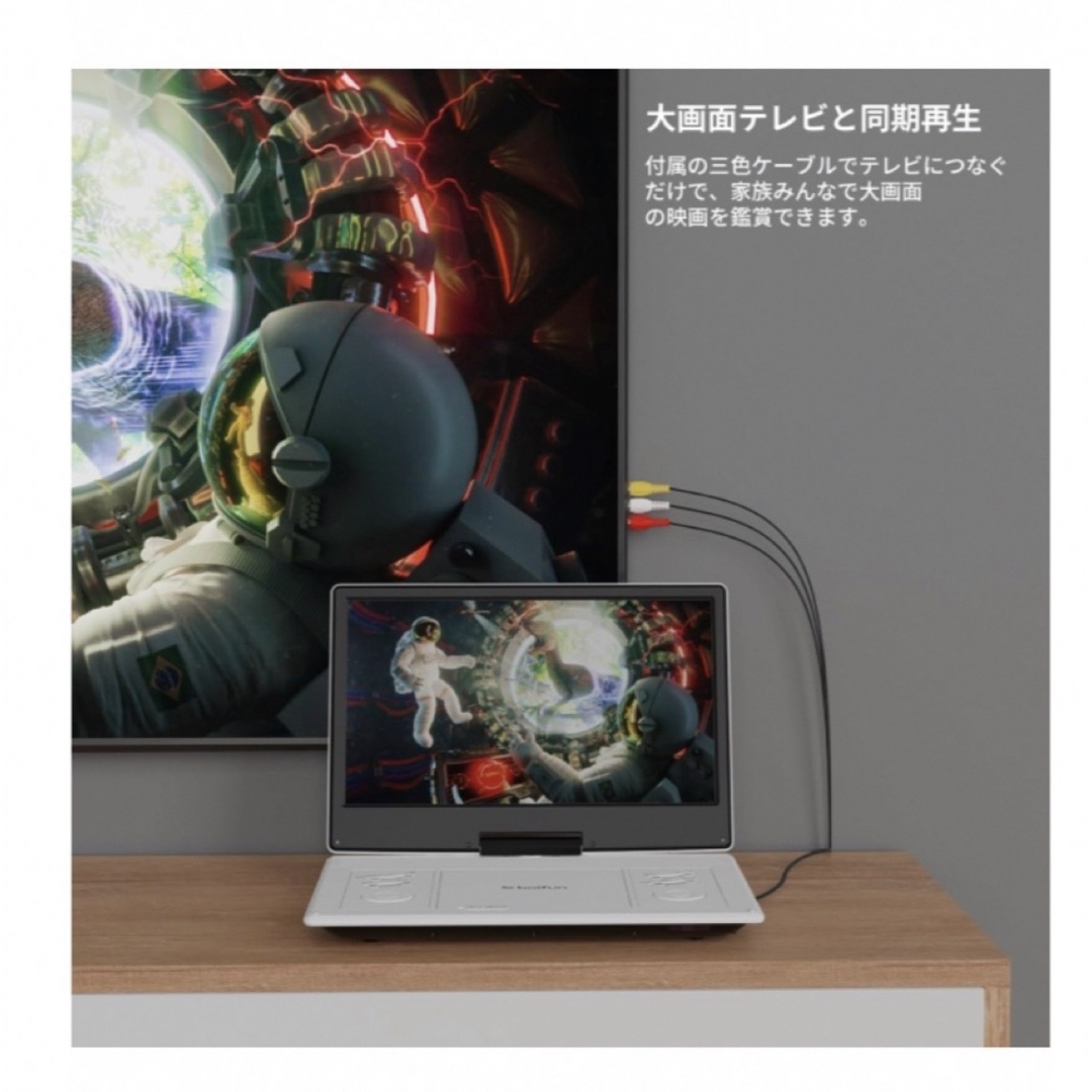 人気✨　ポータブルDVDプレーヤー 15.9型 BOIFUN 14.1インチ スマホ/家電/カメラのテレビ/映像機器(DVDプレーヤー)の商品写真