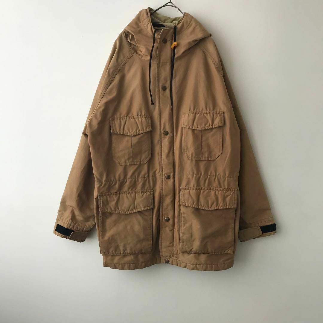 Eddie Bauer(エディーバウアー)のms14古着　エディーバウアー　黒タグ　ベージュ　ジャケット　90s メンズのジャケット/アウター(カバーオール)の商品写真