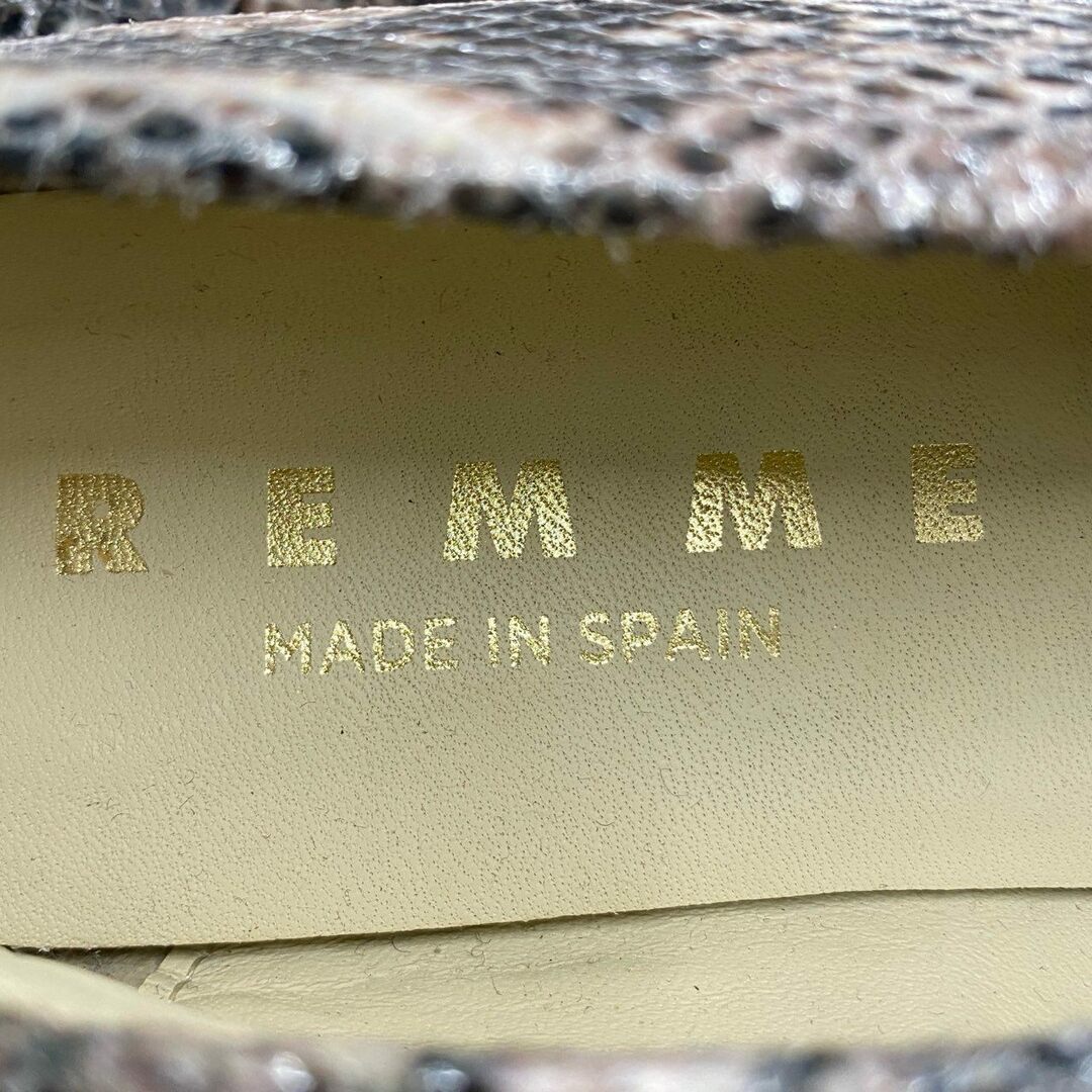 REMME(レメ)の1e12 REMME レメ Pyson Flat Shoes パイソン フラットシューズ 36 ブラウン系 スペイン製 パンプス レディースの靴/シューズ(ローファー/革靴)の商品写真