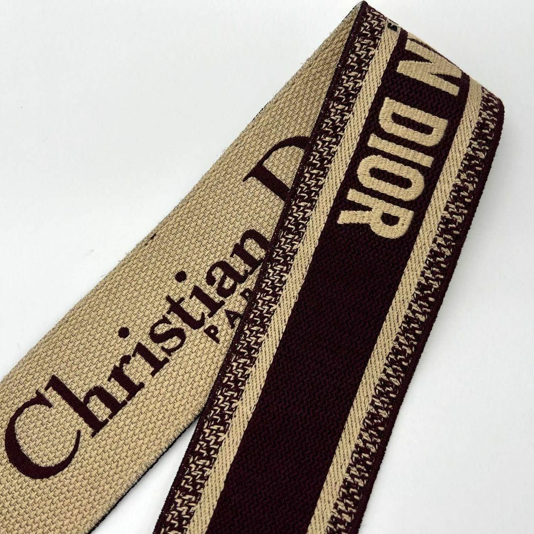 Christian Dior(クリスチャンディオール)のディオール ネイビー　ゴールド メタル　レザー　キャンバス　ショルダーストラップ レディースのバッグ(ショルダーバッグ)の商品写真