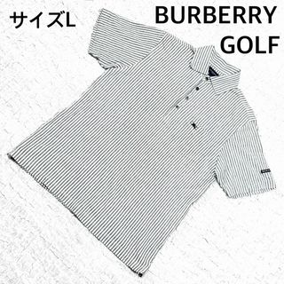 BURBERRY - BURBERRY GOLF パーバリーゴルフ　ストライプポロシャツ　サイズL