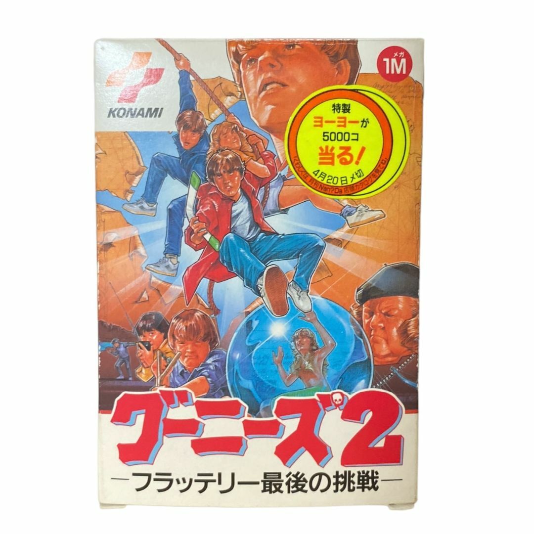 KONAMI(コナミ)のグーニーズ2　KONAMI　コナミ　RC818　ファミコン【箱・取説付】 レア エンタメ/ホビーのゲームソフト/ゲーム機本体(家庭用ゲームソフト)の商品写真