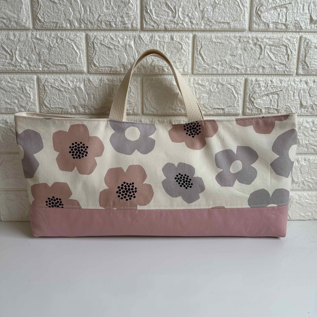 花柄くすみピンク　ピアニカケース ハンドメイドのキッズ/ベビー(バッグ/レッスンバッグ)の商品写真