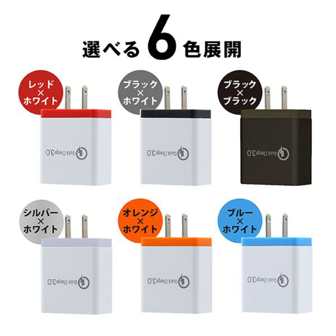 USBアダプター急速充電 スマホ/家電/カメラのスマホアクセサリー(その他)の商品写真