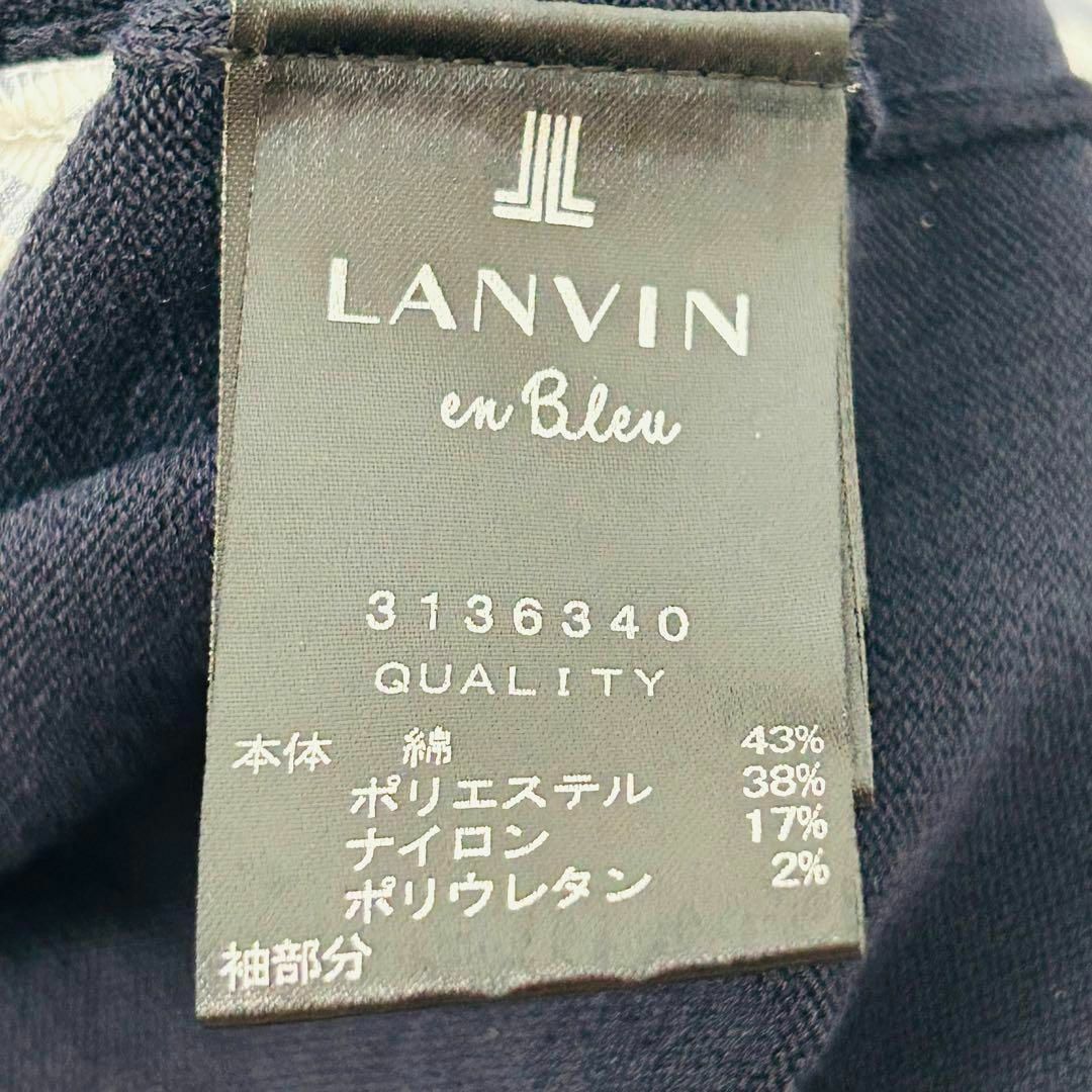 LANVIN en Bleu(ランバンオンブルー)の女子アナ着用 ランバンオンブルー ストライプMIXドッキングワンピース レディースのワンピース(ロングワンピース/マキシワンピース)の商品写真