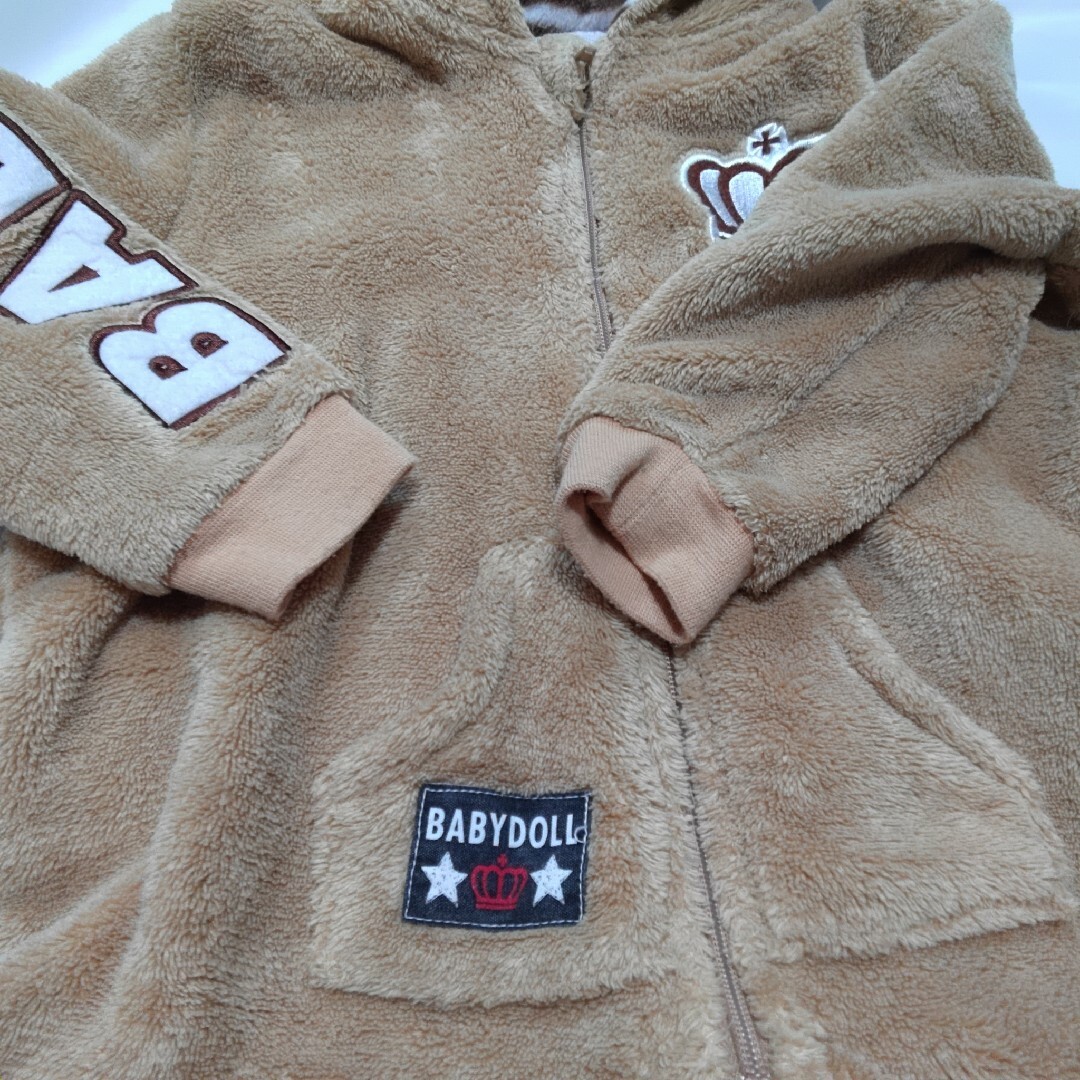 BABYDOLL(ベビードール)の【BABYDOLL】ベビードール　ロンパース　もこもこ　フリース　ベビー キッズ/ベビー/マタニティのベビー服(~85cm)(ロンパース)の商品写真