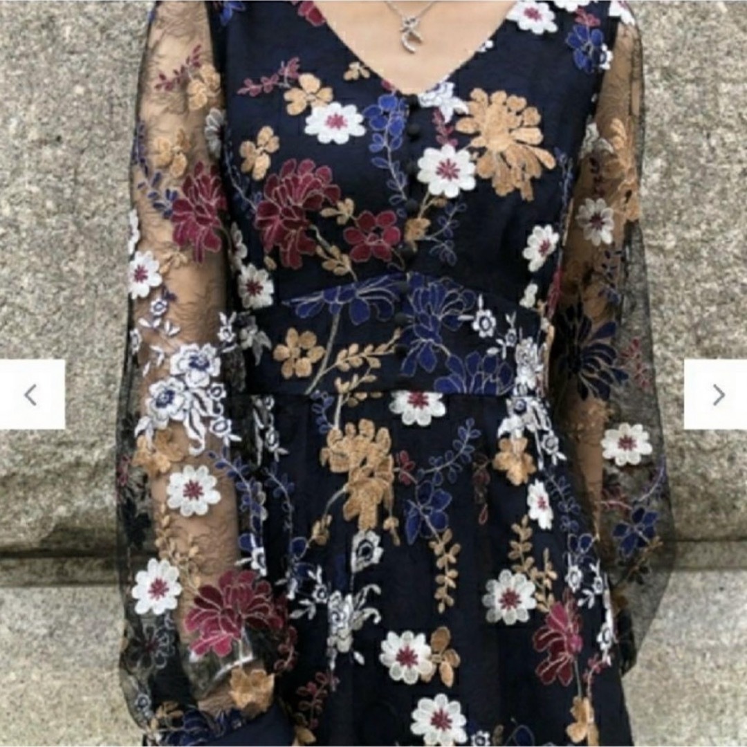 GRACE CONTINENTAL(グレースコンチネンタル)のグレースコンチネンタル 刺繍 ドレス レディースのフォーマル/ドレス(ロングドレス)の商品写真