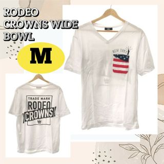 RODEO CROWNS WIDE BOWL - ロデオクラウンズワイドボウル トップス Tシャツ バックロゴプリント M