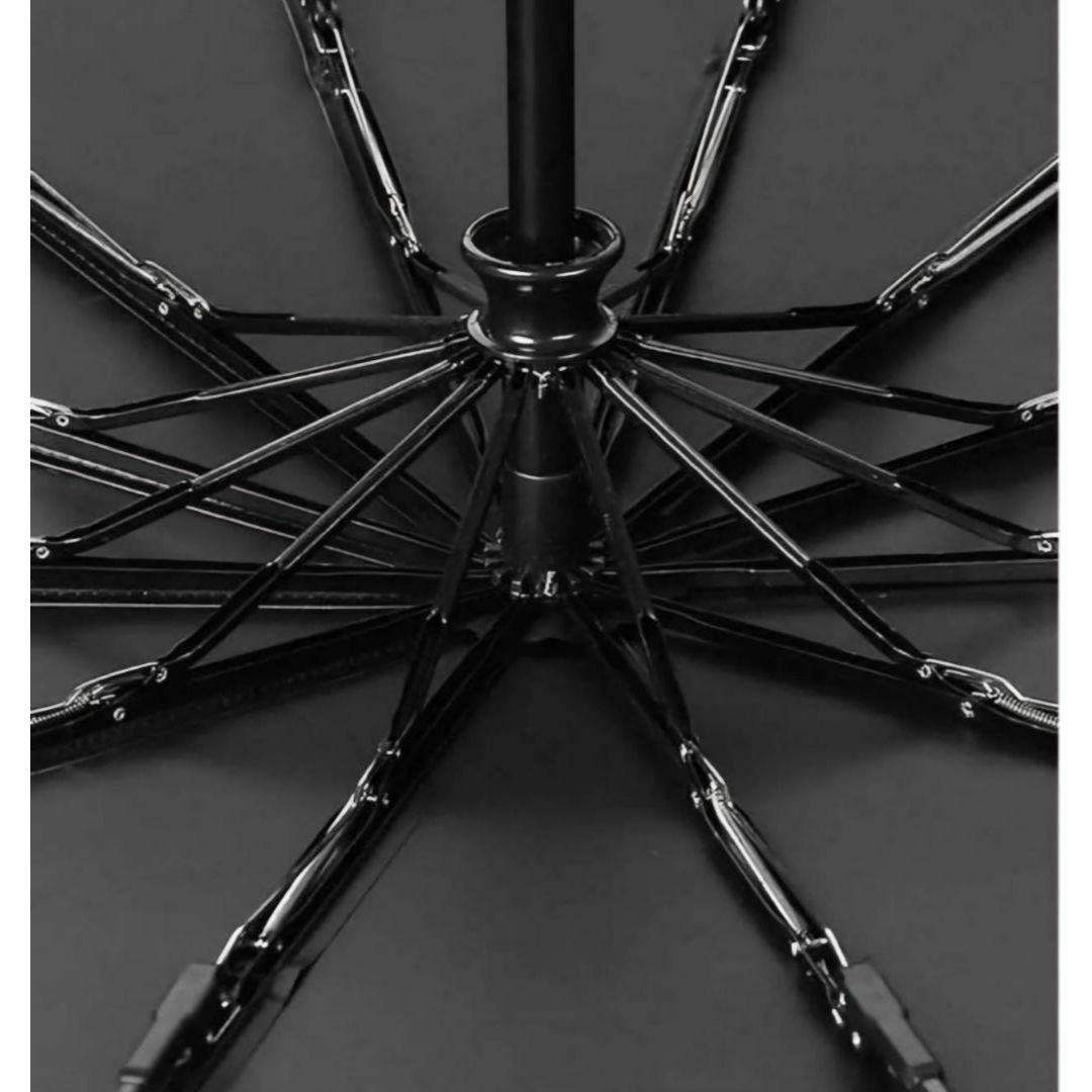折りたたみ傘 晴雨兼用 男女兼用 雨傘 日傘 12骨 遮熱 遮光 ブラック 黒 レディースのファッション小物(傘)の商品写真