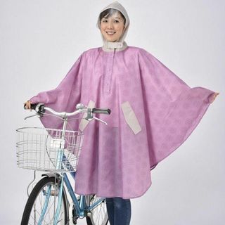 レインポンチョ レディース レインウェア 雨具 雨合羽 防水 おしゃれ かわいい(ポンチョ)