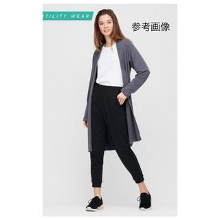 ユニクロ(UNIQLO)の美品◆UNIQLO ユニクロ エアリズムUVカットロングカーディガン S グレー(カーディガン)