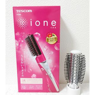 テスコム(TESCOM)の【未使用】テスコム カールドライヤー ピンク ロールアイロンブラシ付き(ドライヤー)