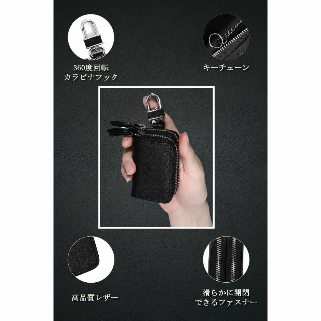 【色:レッド】[GRANVEL] キーケース メンズ スマートキー対応 クロスレ メンズのバッグ(その他)の商品写真