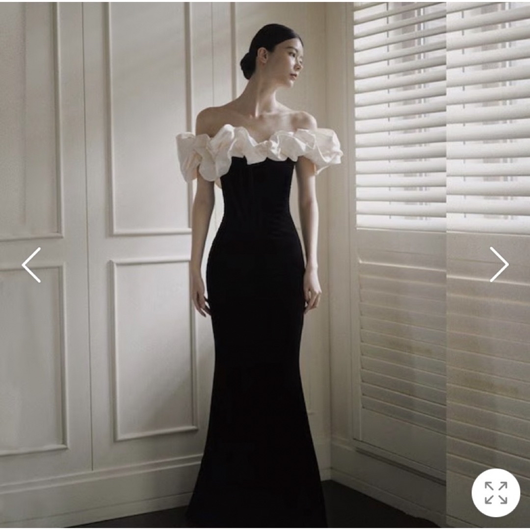 ブラックドレス　結婚式　二次会 レディースのフォーマル/ドレス(ウェディングドレス)の商品写真