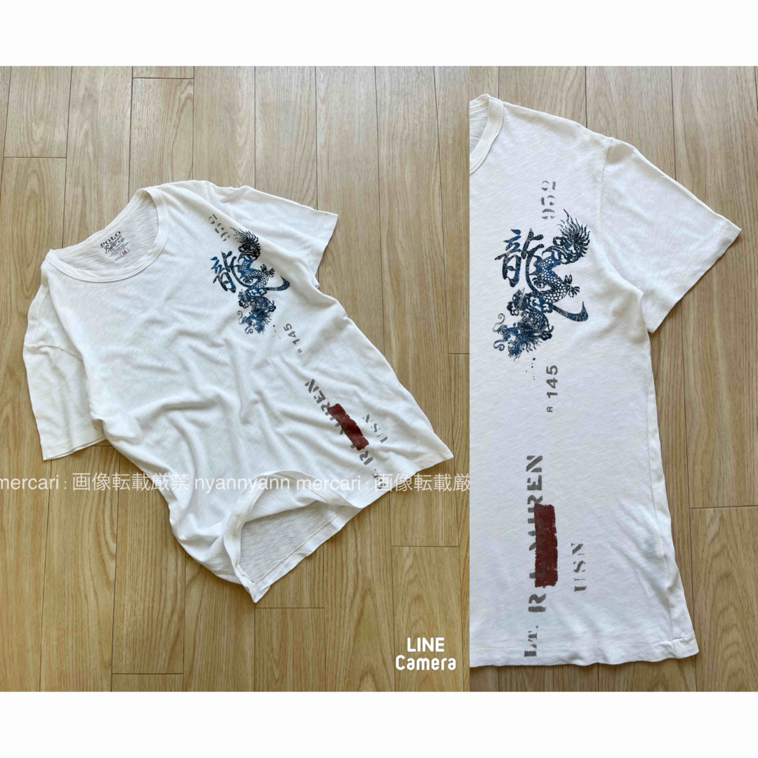 POLO RALPH LAUREN(ポロラルフローレン)の激レア ポロ ラルフローレン 龍 ドラゴン 和柄 Tシャツ 日本 藍染 メンズのトップス(Tシャツ/カットソー(半袖/袖なし))の商品写真