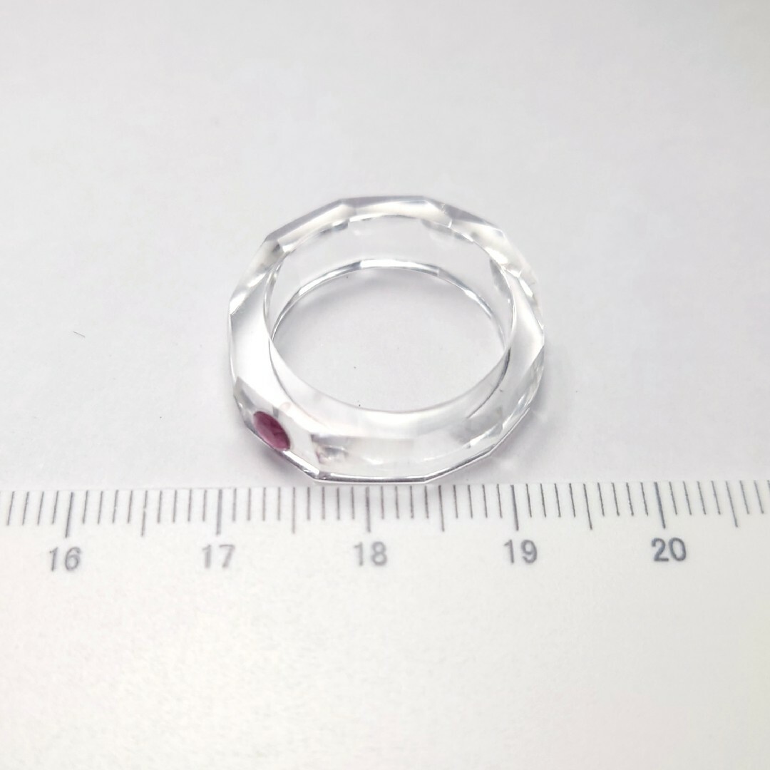 ピンクトルマリンの水晶リング 13.5号 レディースのアクセサリー(リング(指輪))の商品写真