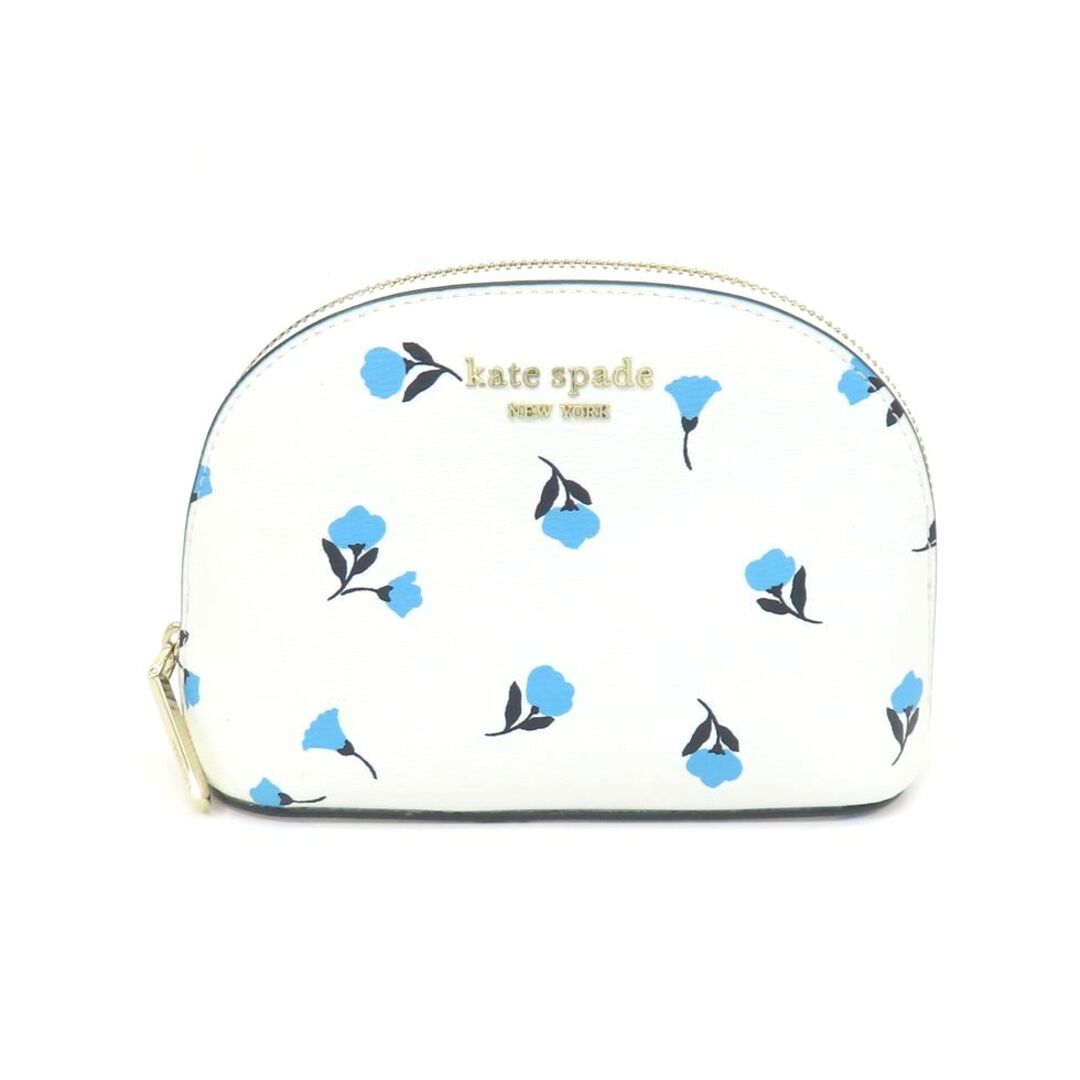 kate spade new york(ケイトスペードニューヨーク)の【新着】ケイト・スペード PWR00347 PVC オプティックホワイトマルチ ダインティ ブルーム スモール ドーム コスメティック ポーチ 【池袋店】【中古】 レディースのバッグ(その他)の商品写真