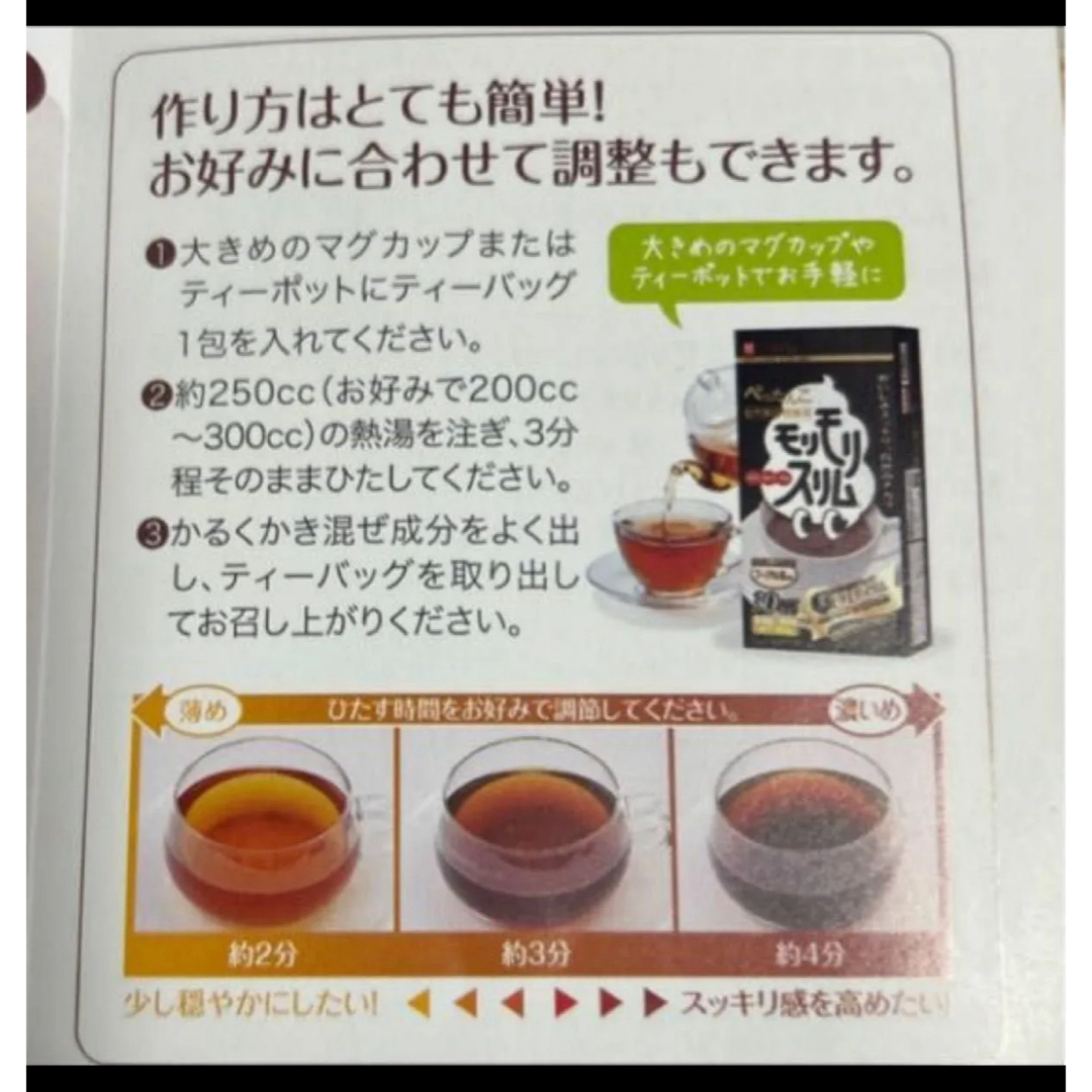 モリモリスリム　5種類組み合わせ　合計5包　B 食品/飲料/酒の健康食品(健康茶)の商品写真