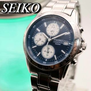 セイコー(SEIKO)のSEIKO クロノグラフ デイト ラウンド シルバー メンズ腕時計 601(腕時計(アナログ))