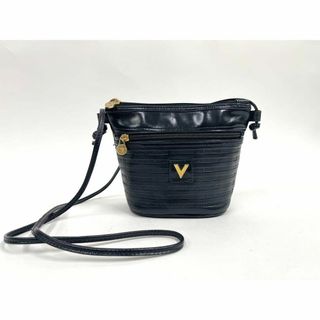 VALENTINO - ヴァレンティノ V ロゴ総柄 ミニショルダーバッグ レザー ゴールド金具