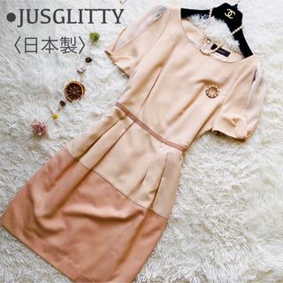 JUSGLITTY - 極美品 ジャスグリッティー 肩レース シースルー Aライン フレアワンピース 1