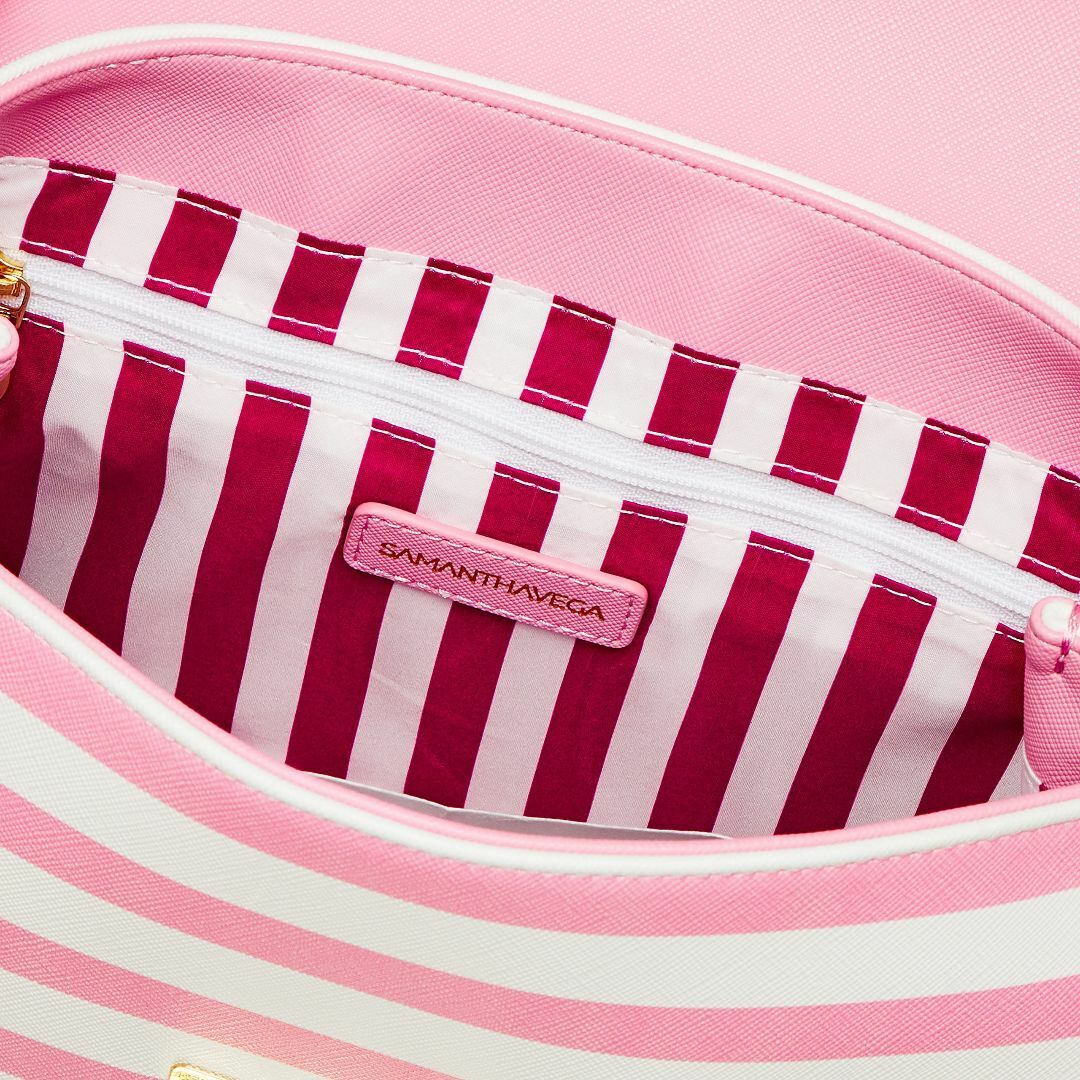 【色: ピンク】[サマンサベガ] ショルダーバッグ/ミニバッグ 公式 ストライプ レディースのバッグ(その他)の商品写真