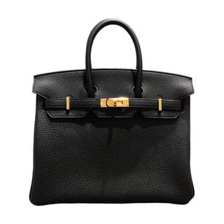 エルメス(Hermes)の　エルメス HERMES バーキン25 U刻印 ブラック×GD金具 トゴ レディース ハンドバッグ(ハンドバッグ)