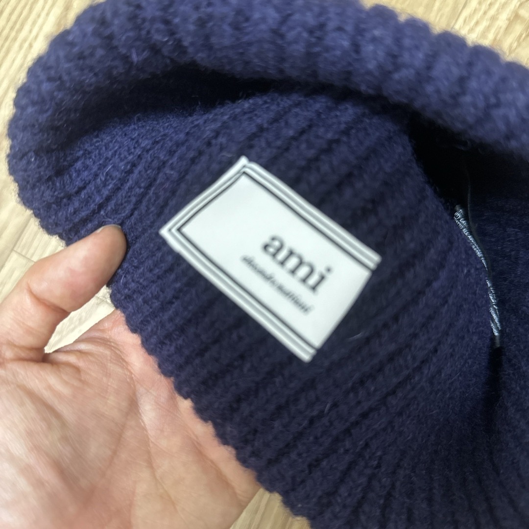 ami - アミパリス ニット帽 ネイビーの通販 by R's|アミならラクマ ami - アミパリス ニット帽 ネイビーの通販 by R's|アミならラクマ