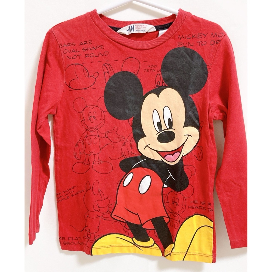 H&M(エイチアンドエム)のH&M Disney ミッキーマウス　ロングTシャツ　104 キッズ/ベビー/マタニティのキッズ服男の子用(90cm~)(Tシャツ/カットソー)の商品写真