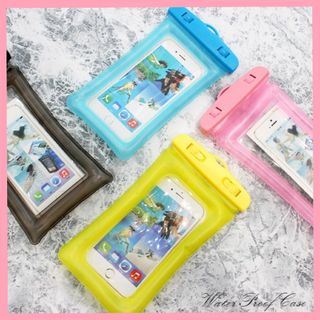 防水ケース  キャンプ　お風呂　雨　プール　キャンプ　スマホカバー　ピンク(スマホケース)