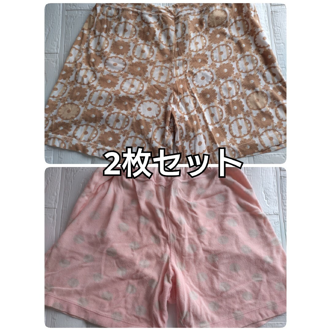 UNIQLO(ユニクロ)のユニクロルームウェアパンツ2枚セットXLサイズ キッズ/ベビー/マタニティのキッズ服女の子用(90cm~)(パジャマ)の商品写真