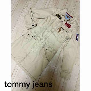 トミージーンズ(TOMMY JEANS)の118.tommy jeans.ワンピース.ベージュ.アメカジ(ひざ丈ワンピース)