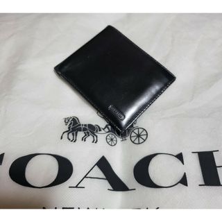 コーチ(COACH)の◆COACH コーチ◆メンズ レザー 折り財布 札入れ ブラック(折り財布)