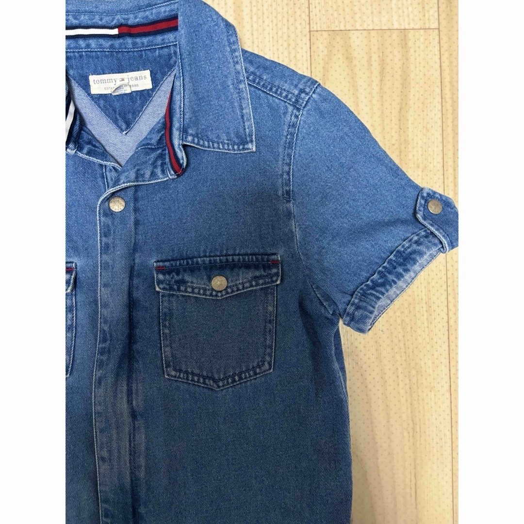 TOMMY JEANS(トミージーンズ)の119.tommy jeans.デニムワンピース.アメカジ レディースのワンピース(ひざ丈ワンピース)の商品写真