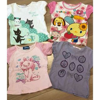 ユニクロ(UNIQLO)の【サイズ110】女の子　半袖Tシャツ4枚セット　ユニクロディズニープリンセスなど(Tシャツ/カットソー)