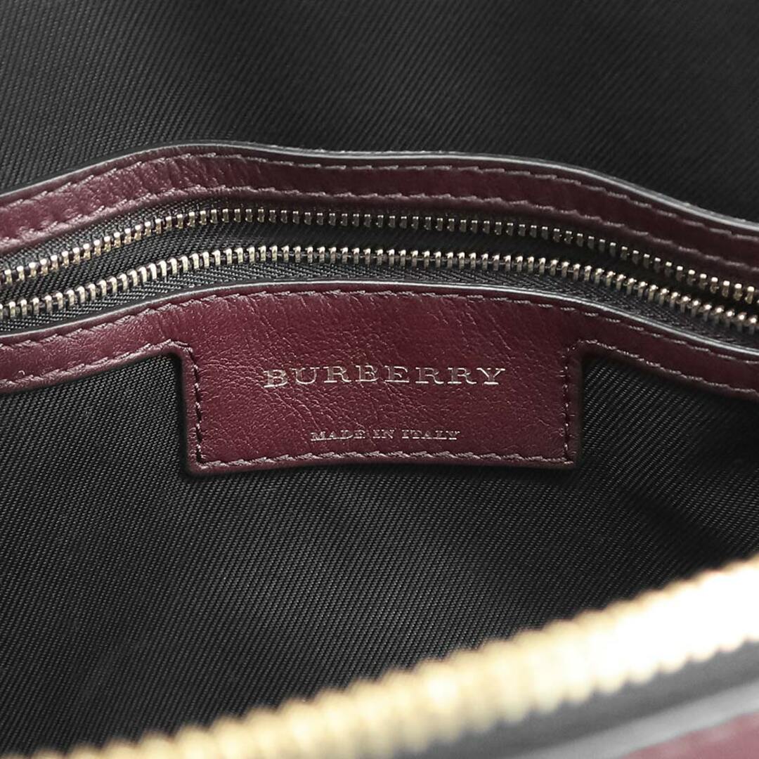 BURBERRY(バーバリー)のバーバリー スモール オーチャード イン ホースフェリーチェック 2way ショルダー ハンドバッグ グレインカーフレザー ポリエステル ブラウン ベージュ 茶 ゴールド金具 3994660 BURBERRY（新品・未使用品） レディースのバッグ(ハンドバッグ)の商品写真