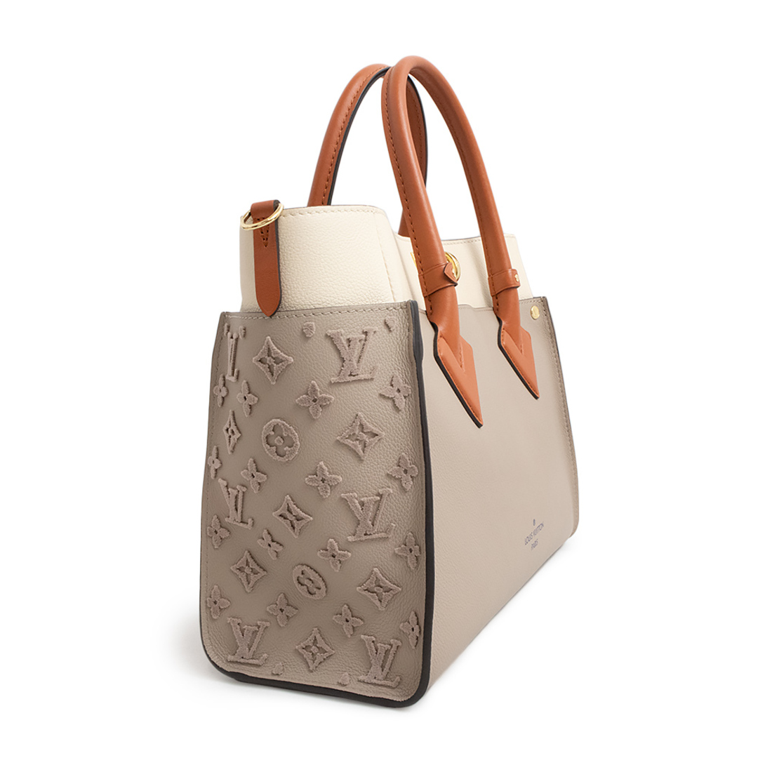 LOUIS VUITTON(ルイヴィトン)のルイ ヴィトン オンマイサイド MM 2way ショルダー ハンドバッグ 斜め掛け グレインカーフ ナッパ レザー ガレ ベージュ ゴールド金具 M53825 LOUIS VUITTON（未使用　展示品） レディースのバッグ(ハンドバッグ)の商品写真