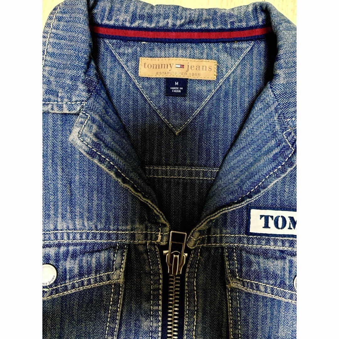 TOMMY JEANS(トミージーンズ)の120.tommy jeans.デニムワンピース.アメカジ レディースのワンピース(ひざ丈ワンピース)の商品写真