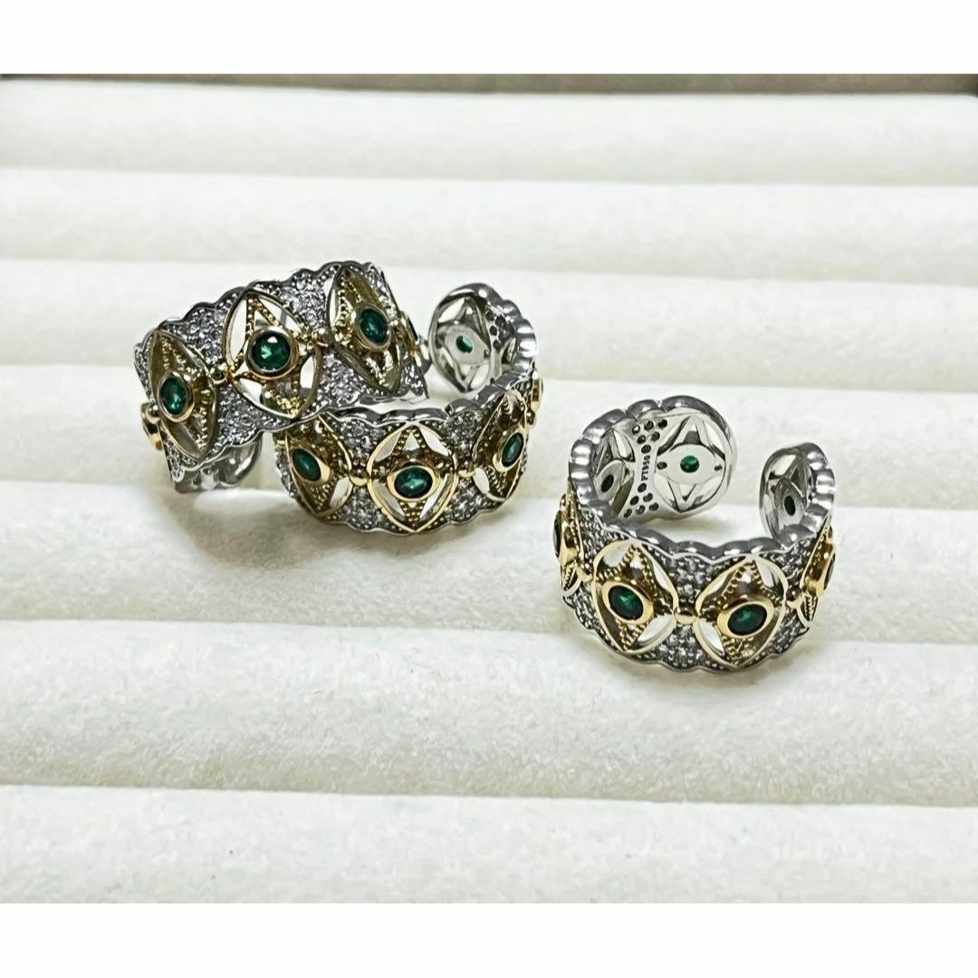 050b6シルバーリング指輪ヴィンテージアクセサリー　韓国　春　ジュエリー レディースのアクセサリー(リング(指輪))の商品写真