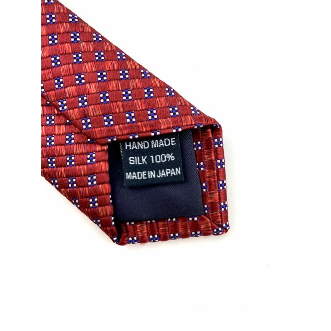 フランコスパダ ネクタイ チェック柄 ハンドメイド シルク 日本製 ブランド メンズ ワインレッド メンズのファッション小物(ネクタイ)の商品写真