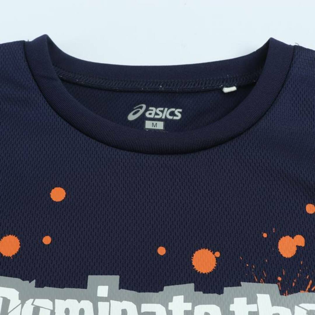 asics(アシックス)のアシックス 半袖Ｔシャツ トップス グラフィックT スポーツウエア レディース Mサイズ ネイビー asics レディースのトップス(Tシャツ(半袖/袖なし))の商品写真