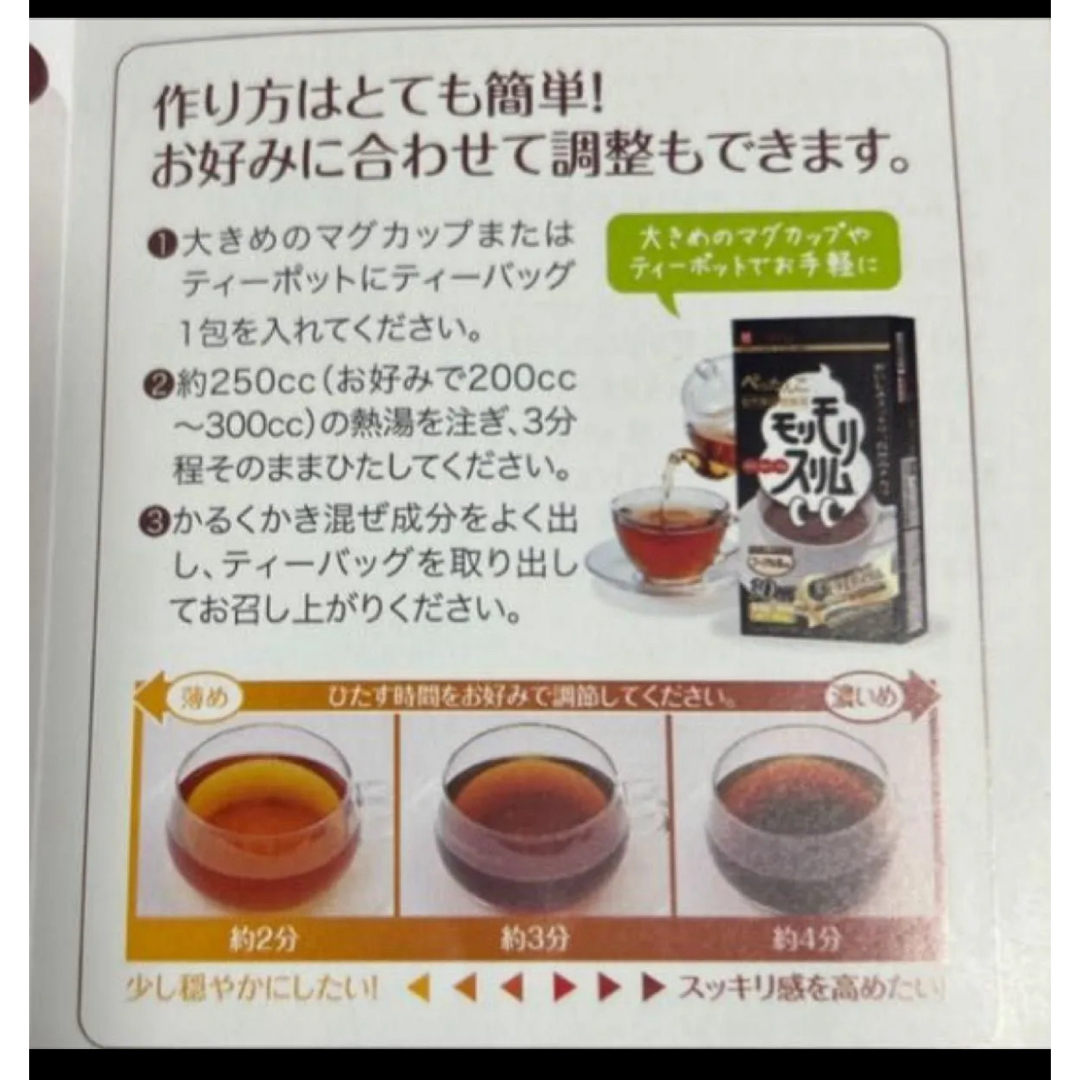 モリモリスリム　5種類組み合わせ　合計20包　D 食品/飲料/酒の健康食品(健康茶)の商品写真