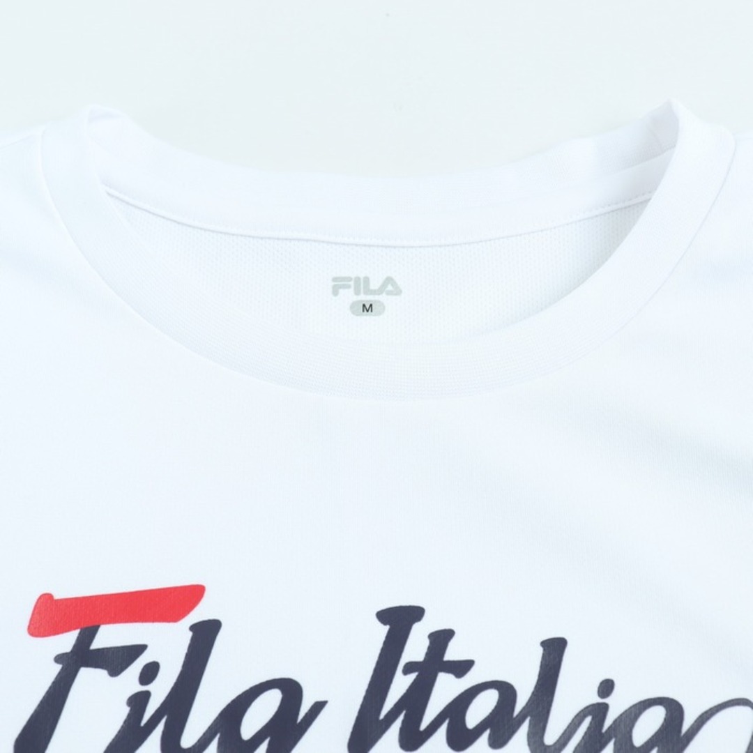 FILA(フィラ)のフィラ 半袖Ｔシャツ トップス ロゴT スポーツウエア レディース Mサイズ 白×紺 FILA レディースのトップス(Tシャツ(半袖/袖なし))の商品写真